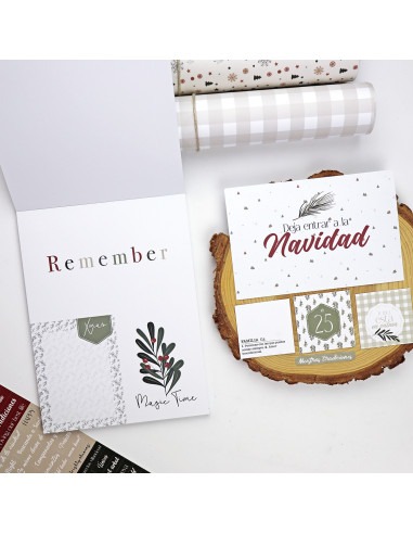 Bloc de tarjetas y sólidos Mistletoe & Holly de...