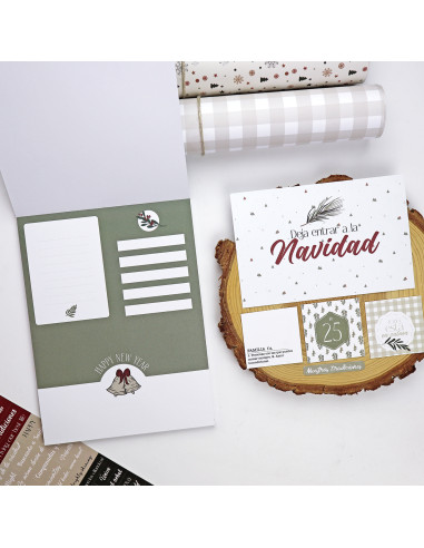 Bloc de tarjetas y sólidos Mistletoe & Holly de...