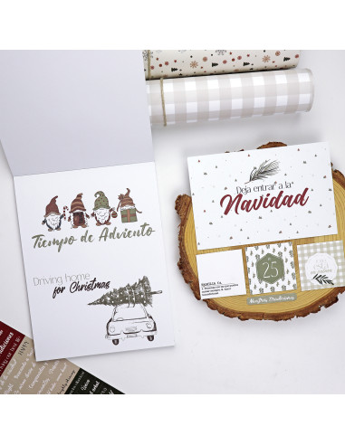 Bloc de tarjetas y sólidos Mistletoe & Holly de...