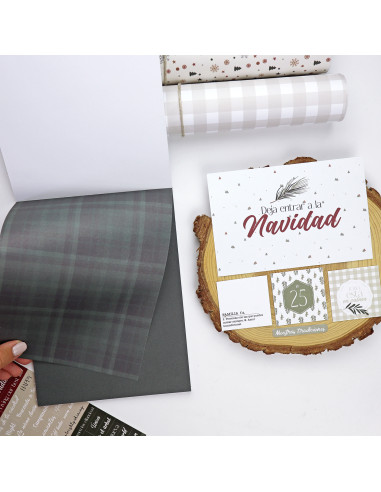 Bloc de tarjetas y sólidos Mistletoe & Holly de...