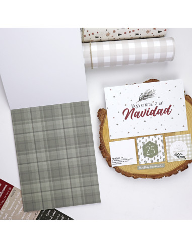 Bloc de tarjetas y sólidos Mistletoe & Holly de...