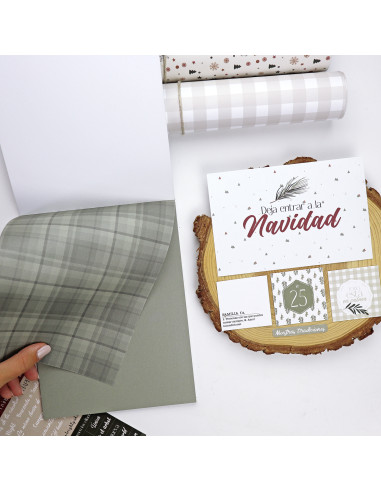 Bloc de tarjetas y sólidos Mistletoe & Holly de...