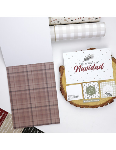 Bloc de tarjetas y sólidos Mistletoe & Holly de...