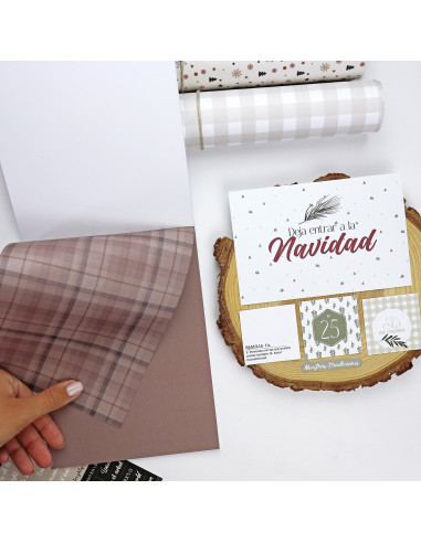 Bloc de tarjetas y sólidos Mistletoe & Holly de...