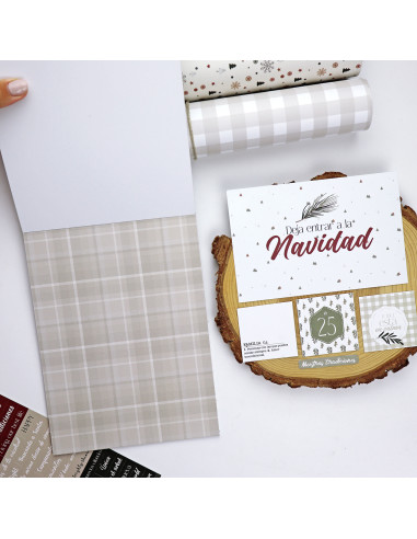 Bloc de tarjetas y sólidos Mistletoe & Holly de...