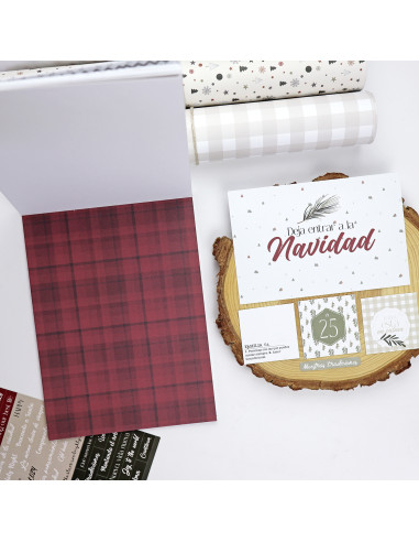 Bloc de tarjetas y sólidos Mistletoe & Holly de...