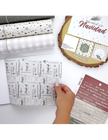 Bloc de tarjetas y sólidos Mistletoe & Holly de...