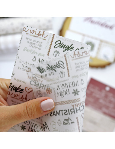 Bloc de tarjetas y sólidos Mistletoe & Holly de...