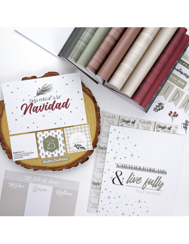 Bloc de tarjetas y sólidos Mistletoe & Holly de...