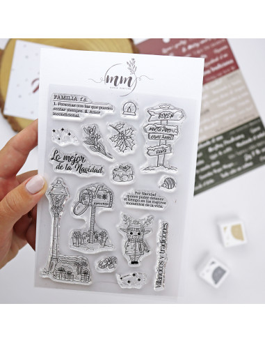 Set de sellos Mistletoe & Holly de Mamen Montero