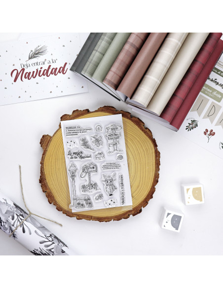 Set de sellos Mistletoe & Holly de Mamen Montero