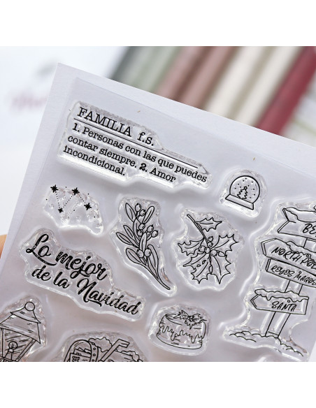 Set de sellos Mistletoe & Holly de Mamen Montero