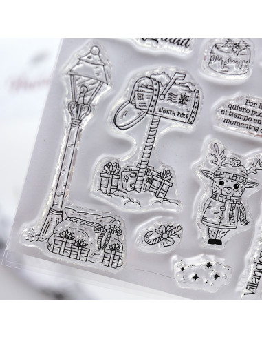 Set de sellos Mistletoe & Holly de Mamen Montero