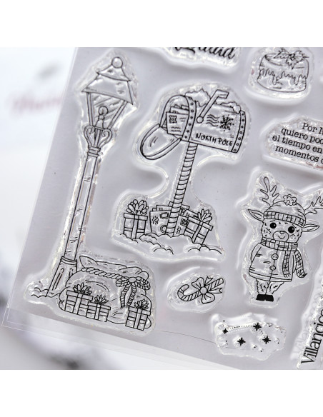 Set de sellos Mistletoe & Holly de Mamen Montero