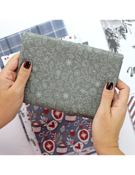 Tela Iconos, Mistletoe & Holly de Mamen Montero