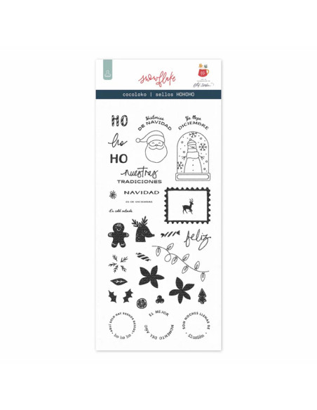 Set de sellos HoHoHo, Snowflake de Cocoloko