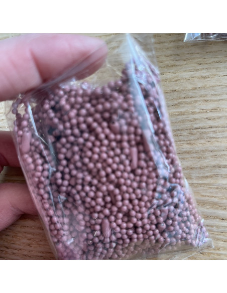 100 Cadena de Bolitas Rosa Viejo Rita Rita