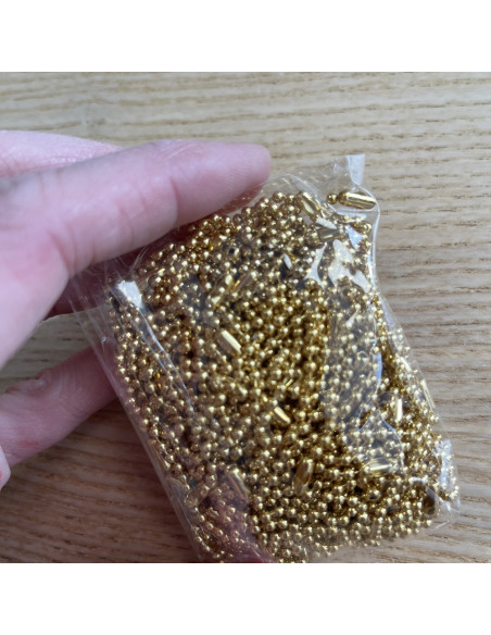 100 Cadena de Bolitas Oro Rita Rita