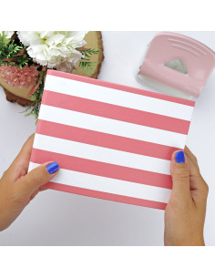Carpeta 4x4'' Listas Coral