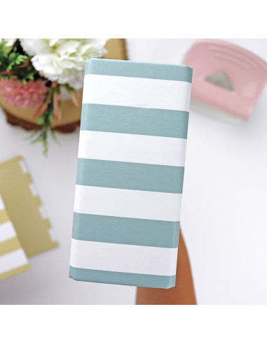 Carpeta 4x4'' Listas Turquesa