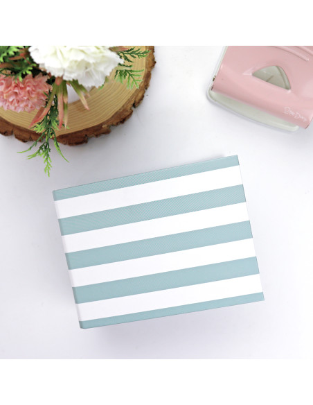 Carpeta 4x4'' Listas Turquesa