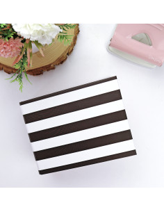 Carpeta 4x4'' Listas Negro