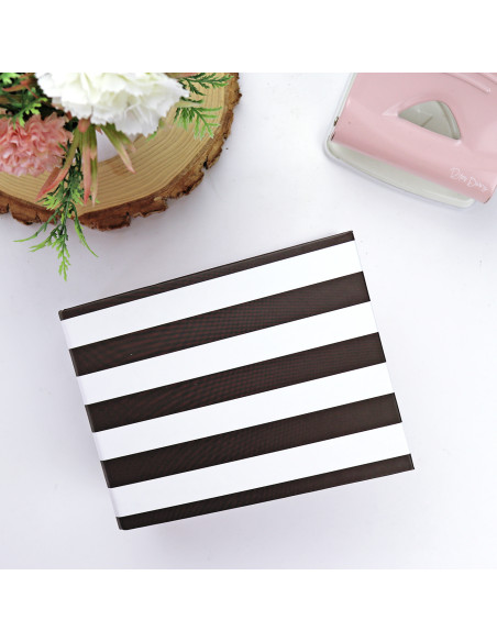 Carpeta 4x4'' Listas Negro