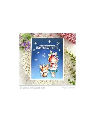 Sello mft unicorns and glitter