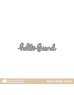 Troquel Mama Elephant Hellofriend script die