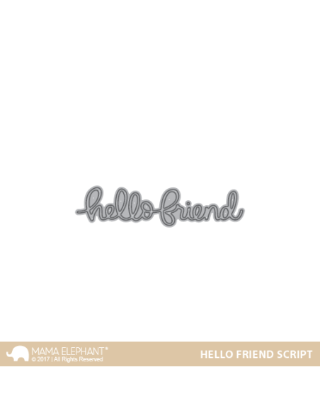 Troquel Mama Elephant Hellofriend script die
