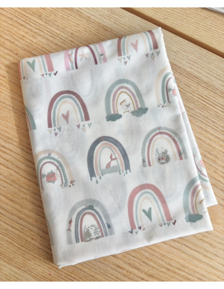 Tela flores y hojas de El altillo de los duendes