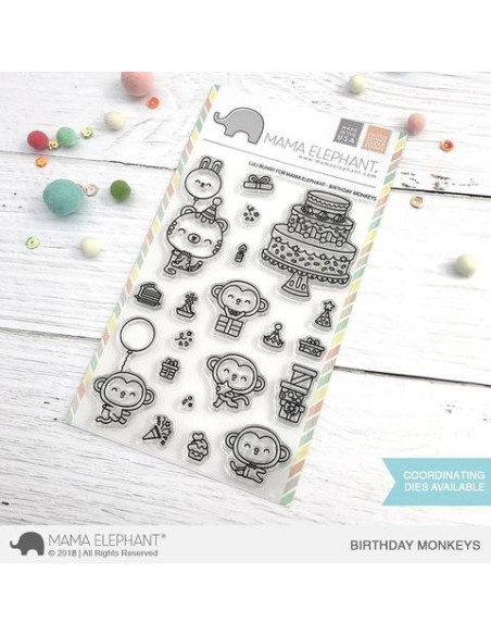 Mama Elephant sello A beary Christmas