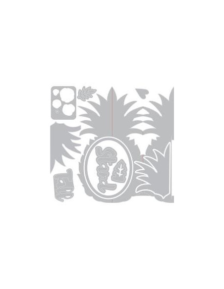 Thinlits sizzix, Card Pineapple fold a long