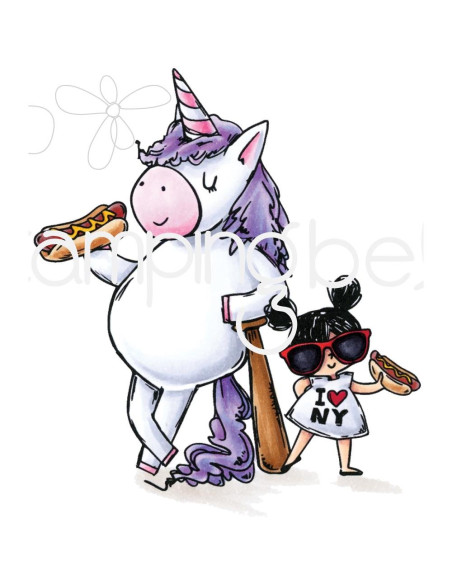 Sello Stampingbella Uptown Girls Bubbles loves her Bubby