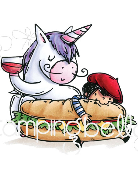 Sello Stampingbella Rosie and Bernie Plan a Trip