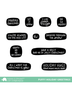 Mama Elephant sello A beary Christmas