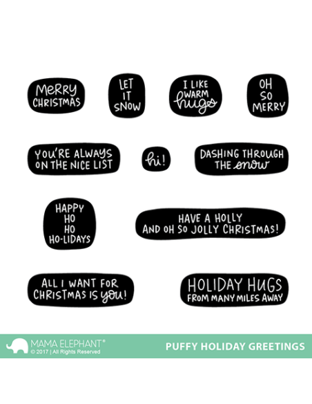 Mama Elephant sello A beary Christmas