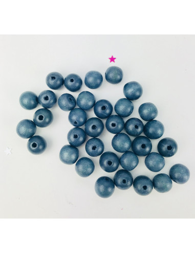 Bolitas madera rosa fucxia