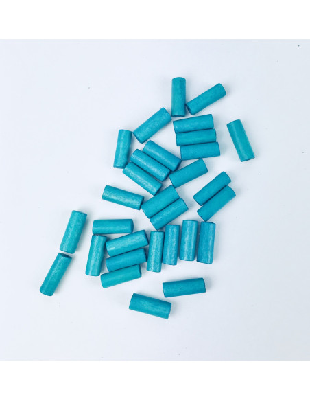 Bolitas madera cilindro verde