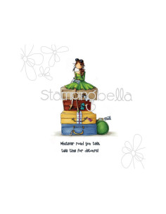 Sello Stampingbella Tiny Townie Raven Loves Ribbon