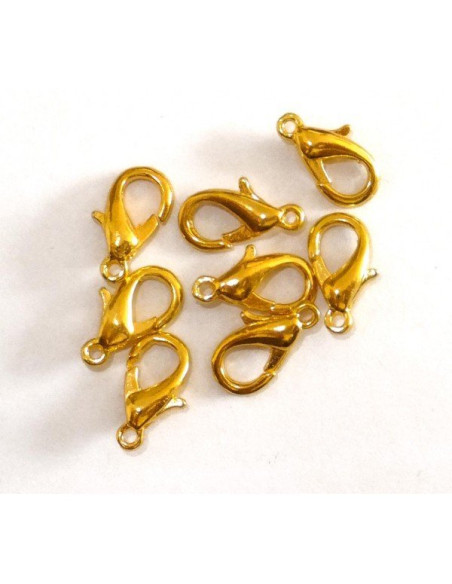 Mosquetón dorado 10 unidades