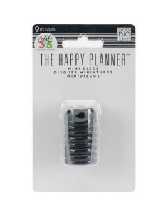 Happy planner anillas medianas negro