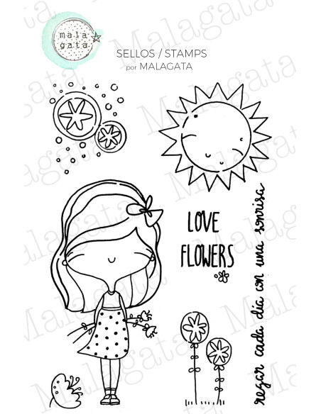 Sello Flowers de MalaGata
