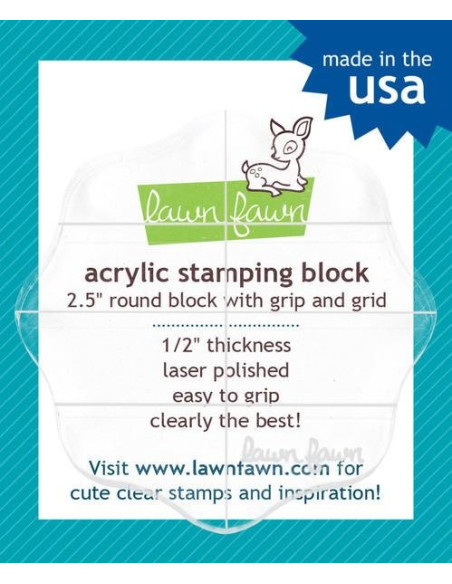 Bloque metacrilato redondo 3.5" Lawn Fawn
