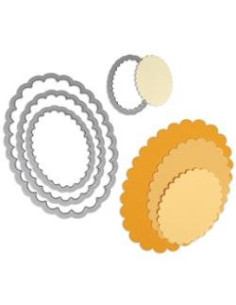Framelits oval festoneado