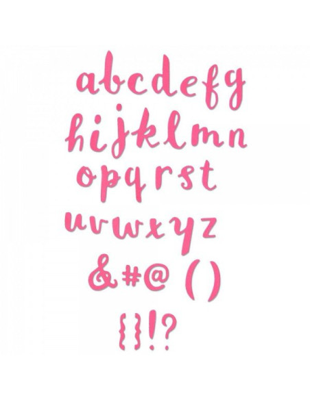 Thinlits Abc caligrafía pincel